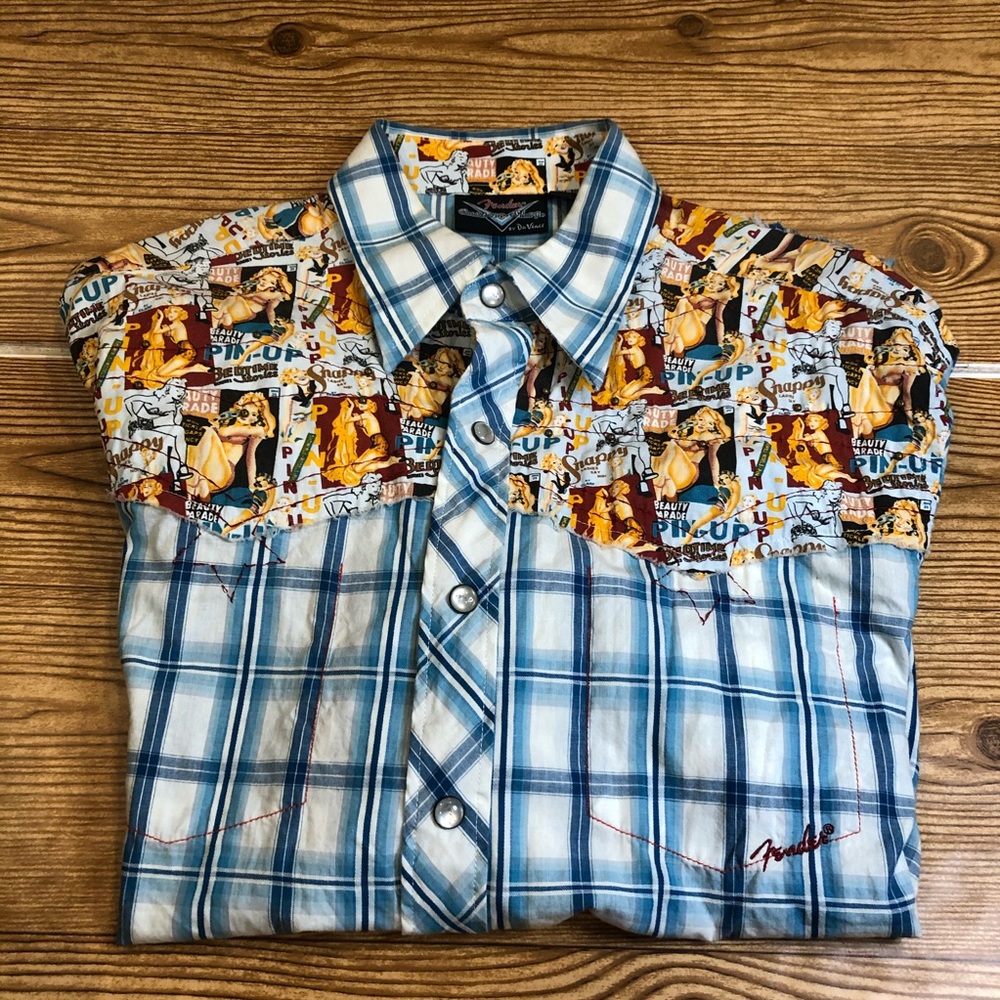 Large Fender long sleeve pinup shirt